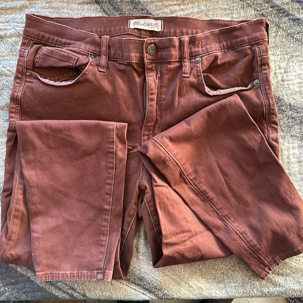 Madewell Burgundy High Riser Skinny Jeans